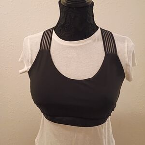 Source Unknown Black Nylon-Spandex Bra